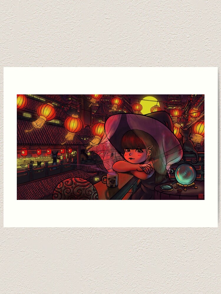 Alternate view of Magical Chinese Mystic Girl Art Print