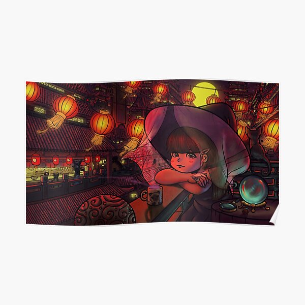 Magical Chinese Mystic Girl Poster