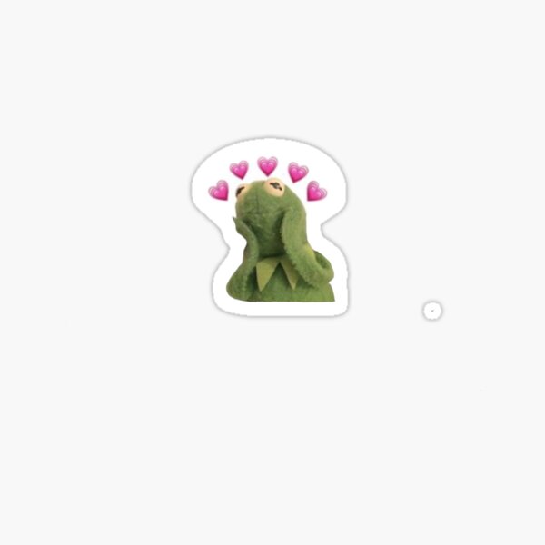 "Kermit with hearts sticker " Sticker by AllyAriel101 Redbubble
