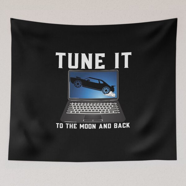 Item preview, TUNE IT to the Moon and Back Racing Wheels Up designed and sold by CarantinedChaos.