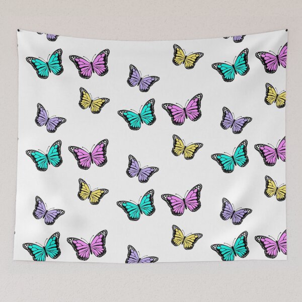 Item preview, Mariposa monarca rosa, azul, naranja y violeta designed and sold by LucyWDesign123.