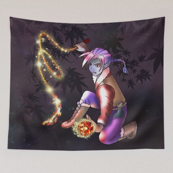 Item preview, Dark elf druid with a fireball designed and sold by CuisineCat.
