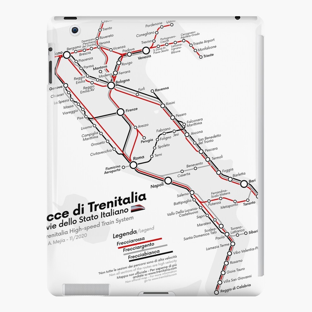 Italy s Trenitalia High speed Train System Map 2020 2