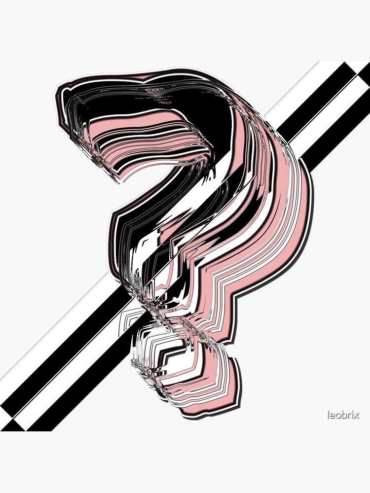 "Monogram question mark shift" Sticker for Sale by leobrix Redbubble