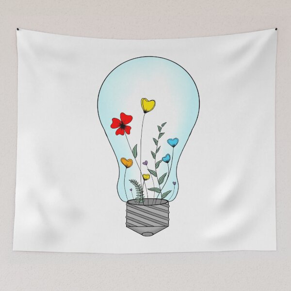 Item preview, Flowers in light bulb designed and sold by LucyWDesign123.