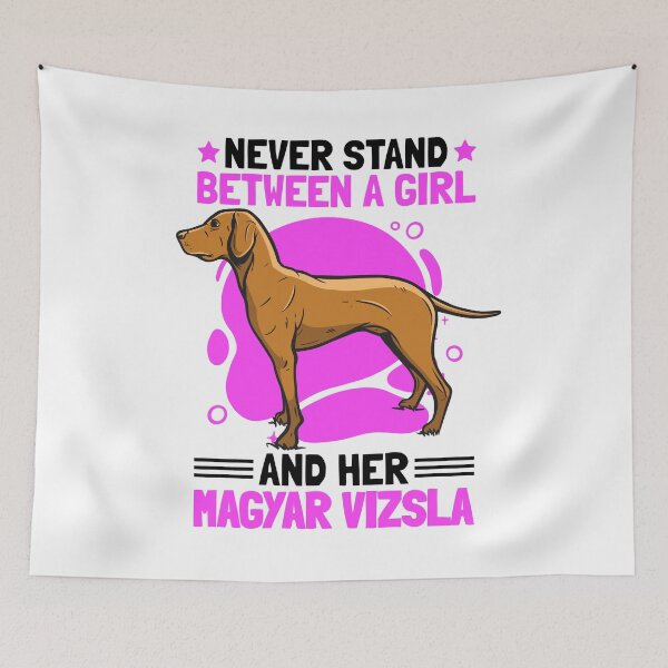 Item preview, Girl with Magyar Vizsla Pointing Dog saying designed and sold by madgrfx.