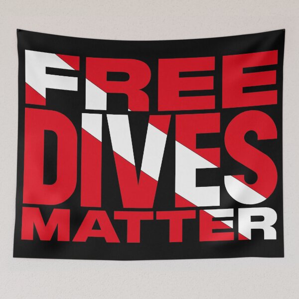 Item preview, Free Dives Matter - Funny Freediving Quote designed and sold by cotros.