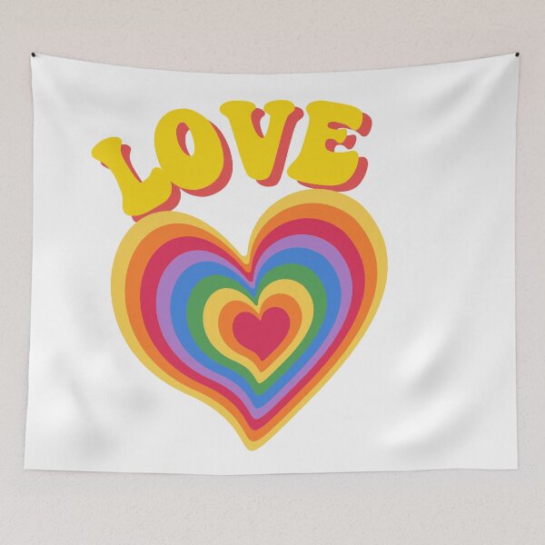 Item preview, Hippie Loveheart.  Retro hippy loveheart designed and sold by SkandiCat.