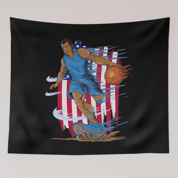 Item preview, Basketball drive Basketball Player American Flag designed and sold by FalkDania.