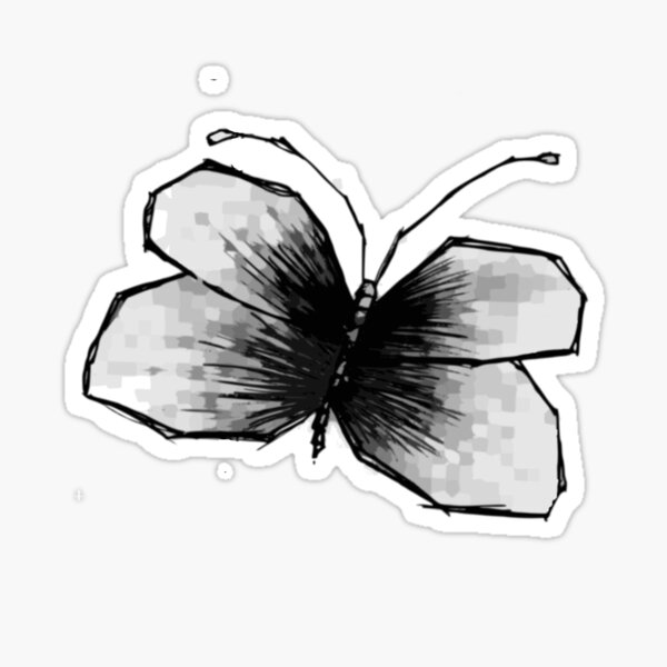 "White butterfly" Sticker for Sale by MissDubehs Redbubble