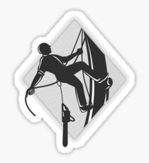 Tree Surgeon Arborist Chainsaw Grayscale Sticker