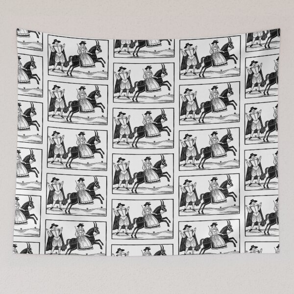 Item preview, The Devil and the Maiden woodcut designed and sold by Pixelchicken.