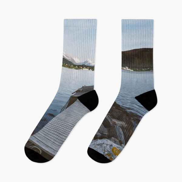 Item preview, Wood Dock Lake Water Rocks Outdoors  designed and sold by DanielCarvalho2.