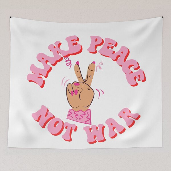 Item preview, Make Peace Not War.  Retro hippie peace designed and sold by SkandiCat.