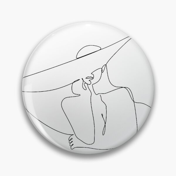 Item preview, Woman in hat designed and sold by OneLinePrint.
