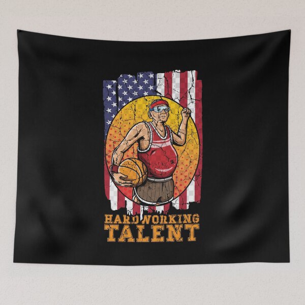 Item preview, Hardworking Talent Basketball Grandpa USA Flag designed and sold by FalkDania.