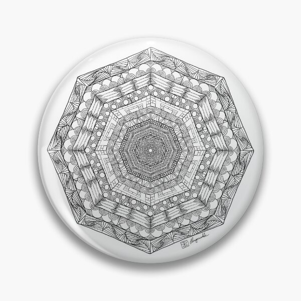 Item preview, Hand drawn wacky wonky doodle mandala designed and sold by Pragonette.