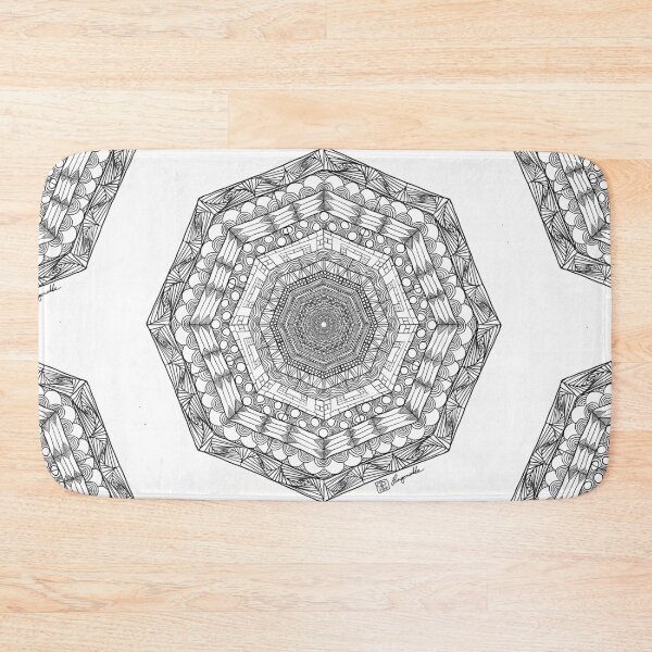 Item preview, Hand drawn wacky wonky doodle mandala designed and sold by Pragonette.