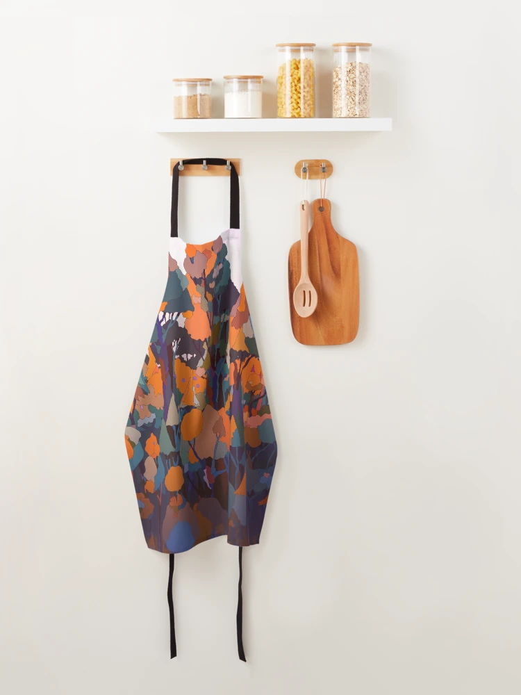 Thumbnail 4 of 6, Apron, Treetop Abstract Pattern designed and sold by ScienceSource.