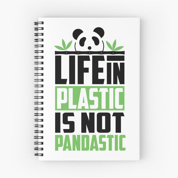 Item preview, Life in Plastic Is Not Fantastic | Panda pun designed and sold by Petra Becker.