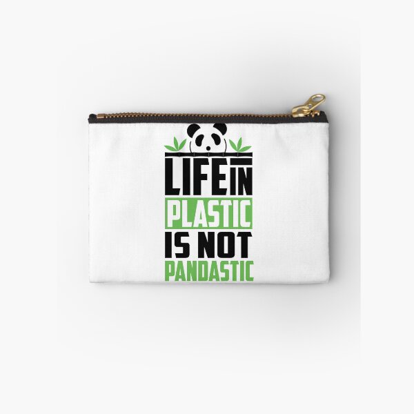 Item preview, Life in Plastic Is Not Fantastic | Panda pun designed and sold by Petra Becker.