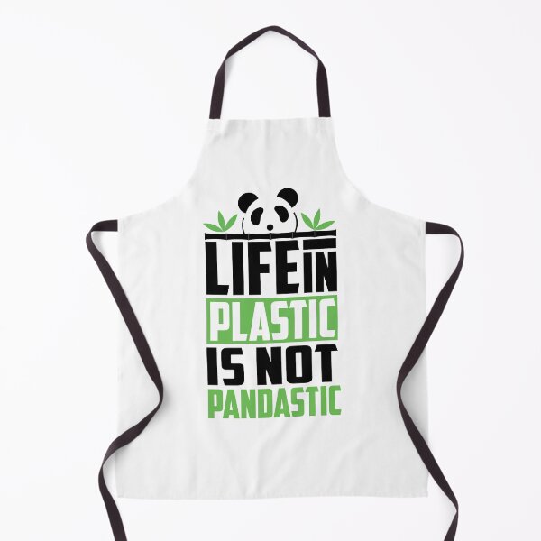 Item preview, Life in Plastic Is Not Fantastic | Panda pun designed and sold by Petra Becker.