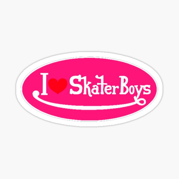 Item preview, "I <3 SkaterBoys" 2000s Decal designed and sold by -y2k-.