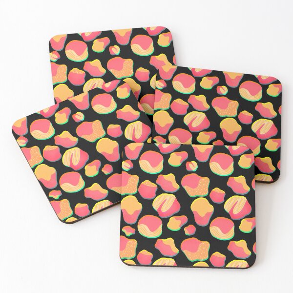 Item preview, Electric Abstract Blob Pattern - Orange/Black designed and sold by AfuaBDesigns.