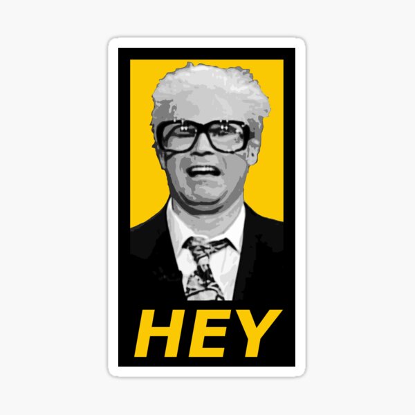 Harry Caray - Hey - Dark Sticker for Sale by GrimbyBECK