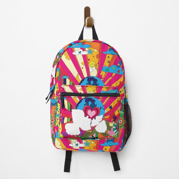 Item preview, Brightly colored sky with doves, hearts and planet earth. designed and sold by ScienceSource.