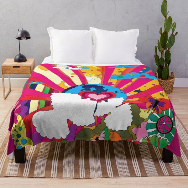 Item preview, Brightly colored sky with doves, hearts and planet earth. designed and sold by ScienceSource.
