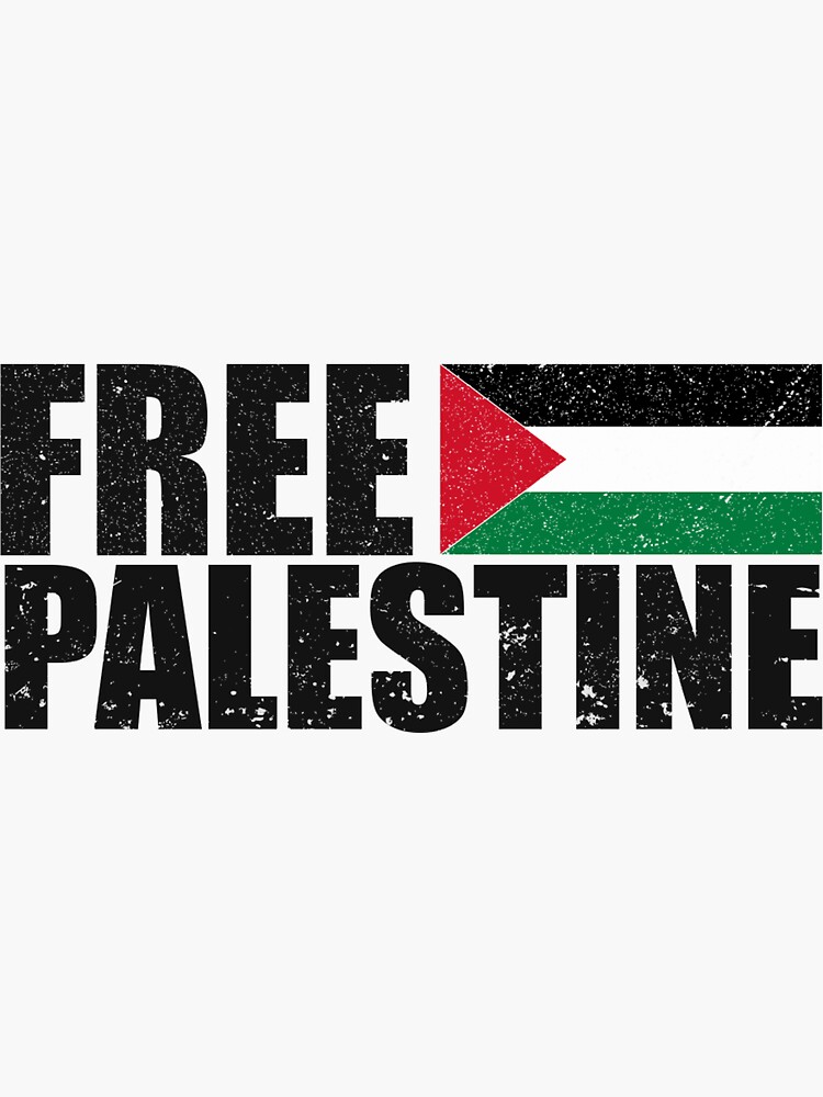 Thumbnail 3 of 3, Sticker, FREE PALESTINE, FREE GAZA PALESTINE FLAG ARABIC designed and sold by AissameBou.