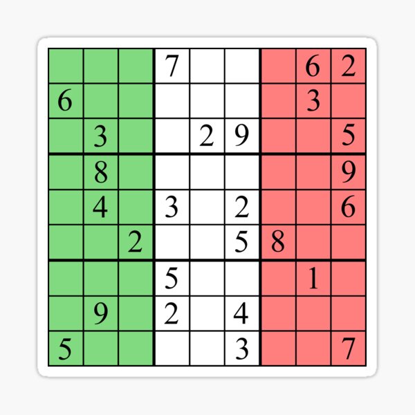 Item preview, Sudoku (Italia) designed and sold by Samboid.