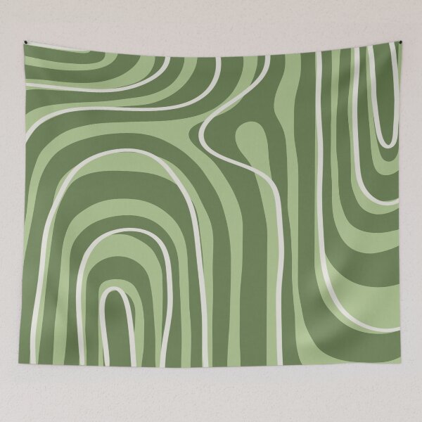 Item preview, Y2K wavy zebra abstract design in green designed and sold by AestheticShopB.