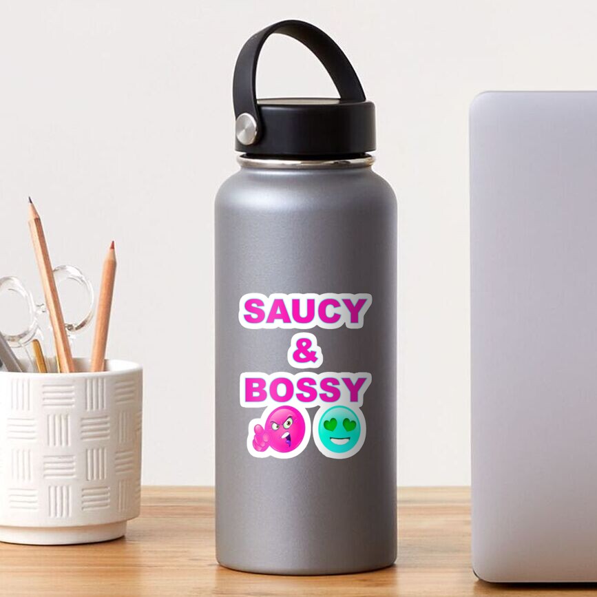 Pegatina «Saucy and Bossy Saucy Emoji Bossy Emoji Pink Light» de ...