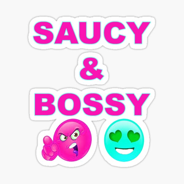 Pegatina Saucy And Bossy Saucy Emoji Bossy Emoji Pink Light De Dustinsshop Redbubble