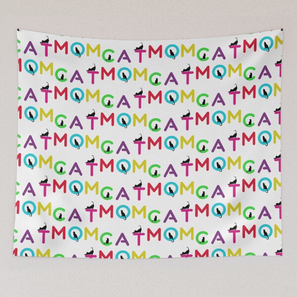 Item preview, Funny Cat Mom Rainbow Typography Design designed and sold by adriana-holmes.