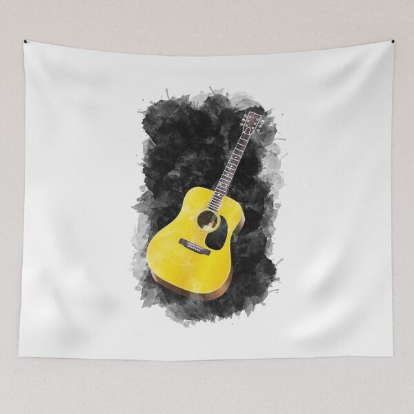 Item preview, Guitar Watercolor Art / Love Music Player Graphic Acoustic design designed and sold by CreatedByHeidi.