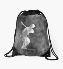 Grunge Baseball Art Drawstring Bag