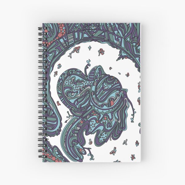 Wandering Abstract Line Art 50: Blue Spiral Notebook