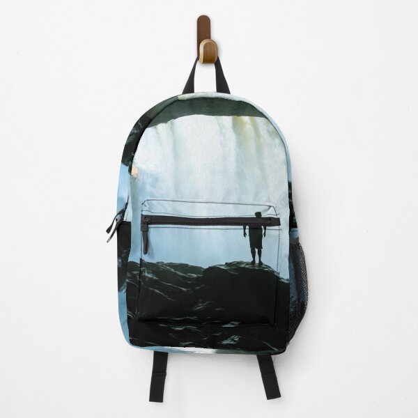 Item preview, People Man Alone Silhouette Rocks Waterfalls  designed and sold by DanielCarvalho2.