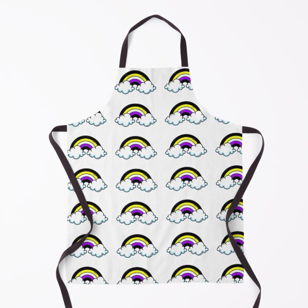 Item preview, Subtle Nonbinary Pride Rainbow and Clouds. Nonbinary rainbow designed and sold by tiredandbored.