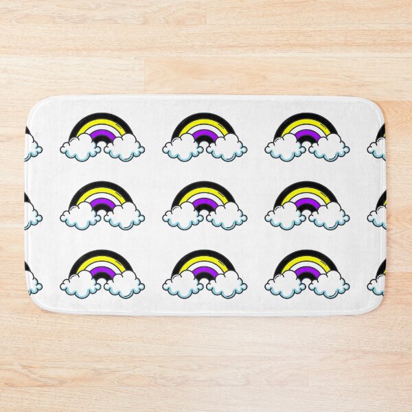Item preview, Subtle Nonbinary Pride Rainbow and Clouds. Nonbinary rainbow designed and sold by tiredandbored.