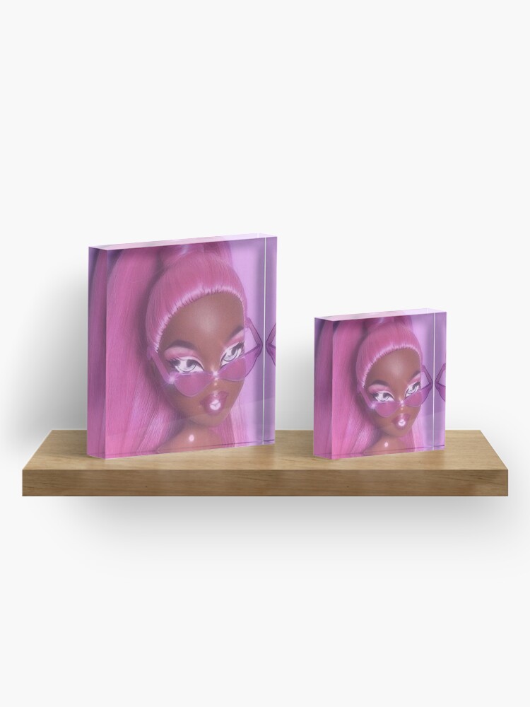 Y2K AESTHETIC PINK BRATZ DOLL Acrylic Block for Sale by Angela