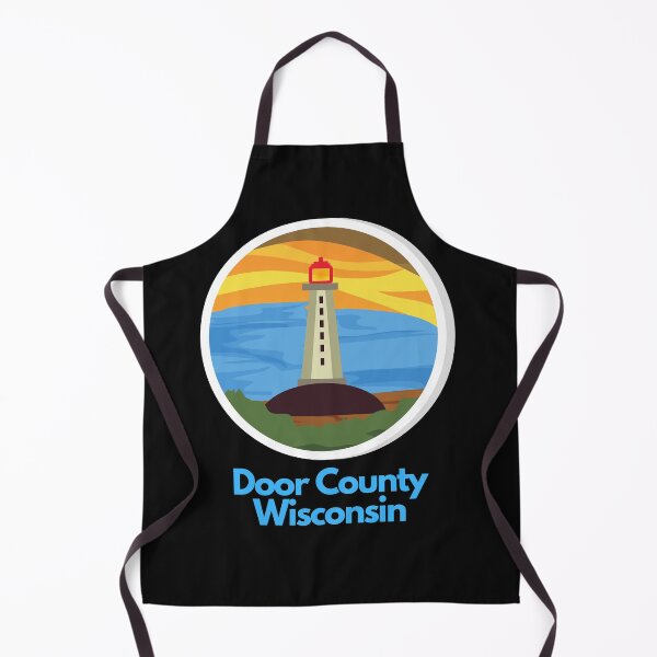 Item preview, Door County Wisconsin Lighthouse Sunset Shore Graphic Drawing Design Lake Michigan Travel Vacation Camping designed and sold by fineartprints1.