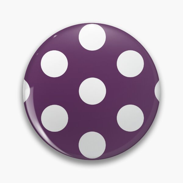 Item preview, Large WHITE and AUBERGINE PURPLE POLKA DOTS  designed and sold by RachelMacht.