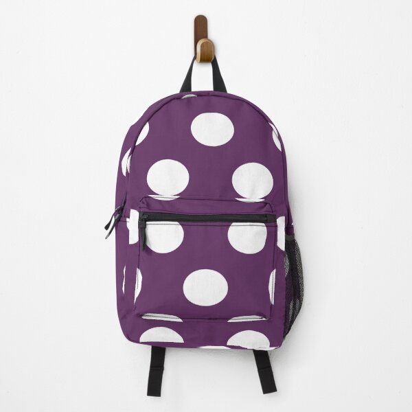 Item preview, Large WHITE and AUBERGINE PURPLE POLKA DOTS designed and sold by RachelMacht.