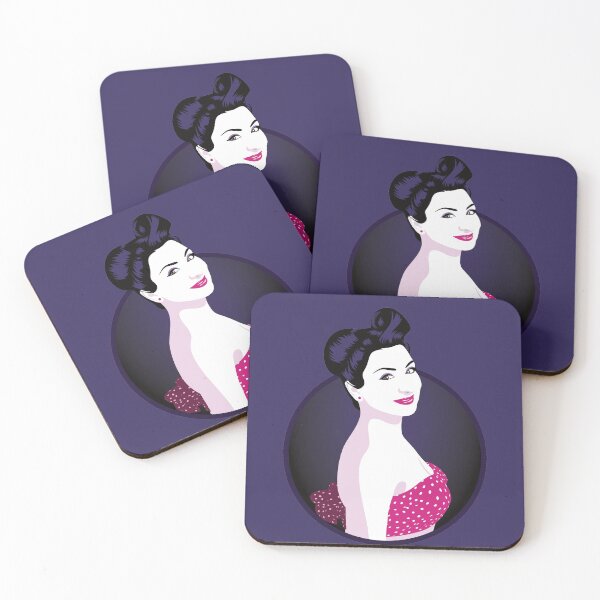 Item preview, Pin Up Girl | Louisa - Pink & Purple designed and sold by ladyfacecreates.