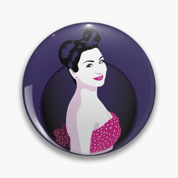 Item preview, Pin Up Girl | Louisa - Pink & Purple designed and sold by ladyfacecreates.