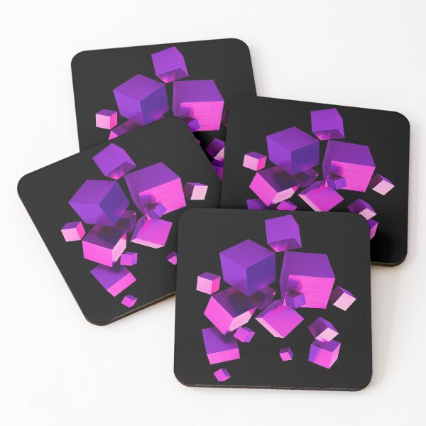 Item preview, Wooden Blocks Tumbling Purple Pink Cubes designed and sold by luvvvvvit.
